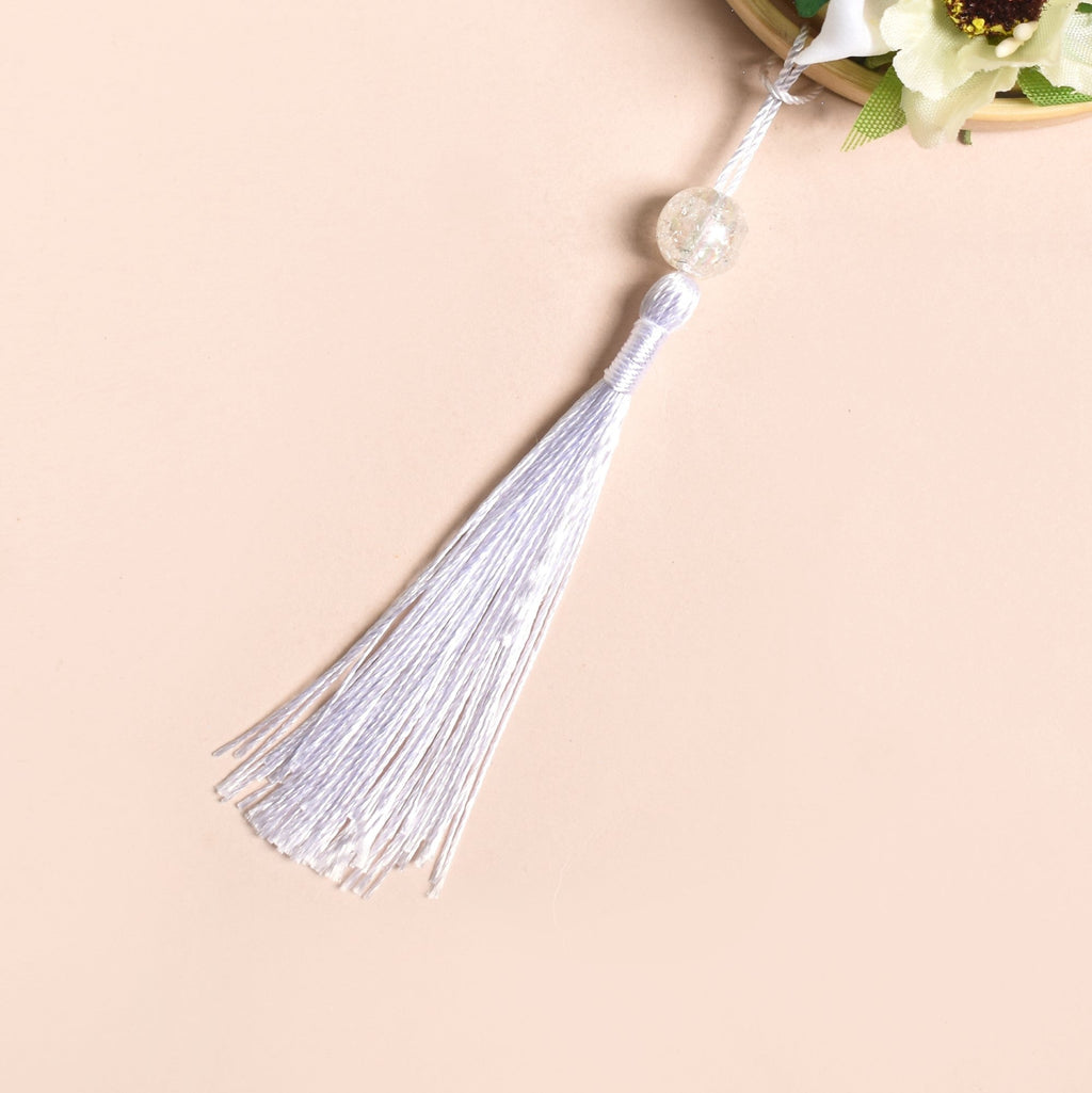 White Blooms DIY Hanging Car Accessory For Mirror Nestasia