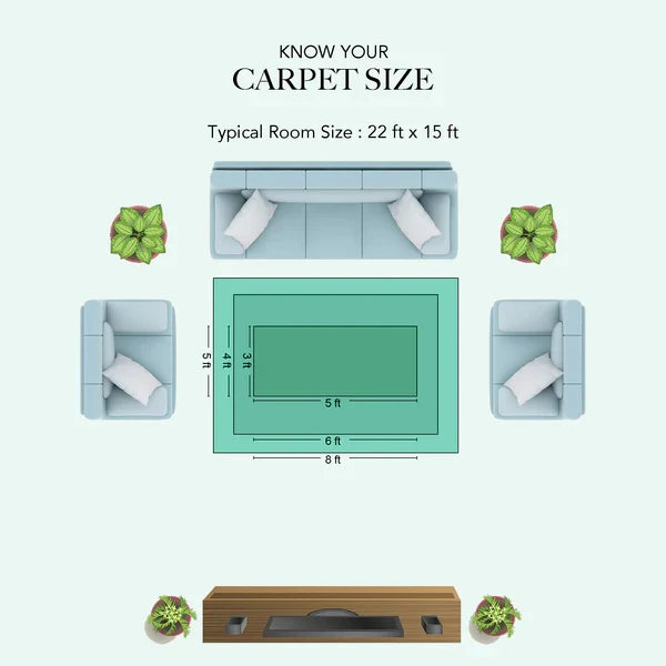 Natural Rectangular Jute Carpet For Dining Area