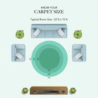 Natural Round Jute Carpet For Dining Room