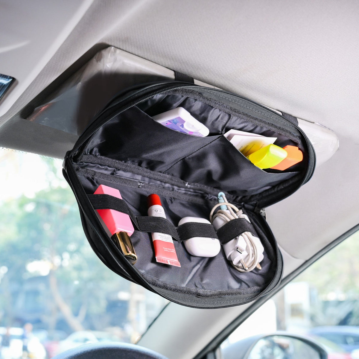 Car Visor Organizer Black Nestasia