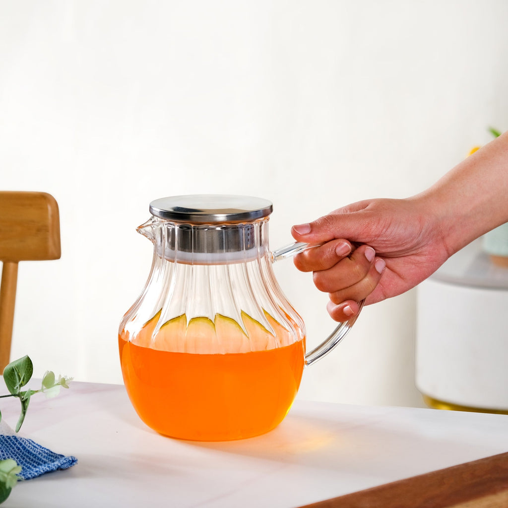 Morning Pour Borosilicate Juice Jug 1200ml Nestasia