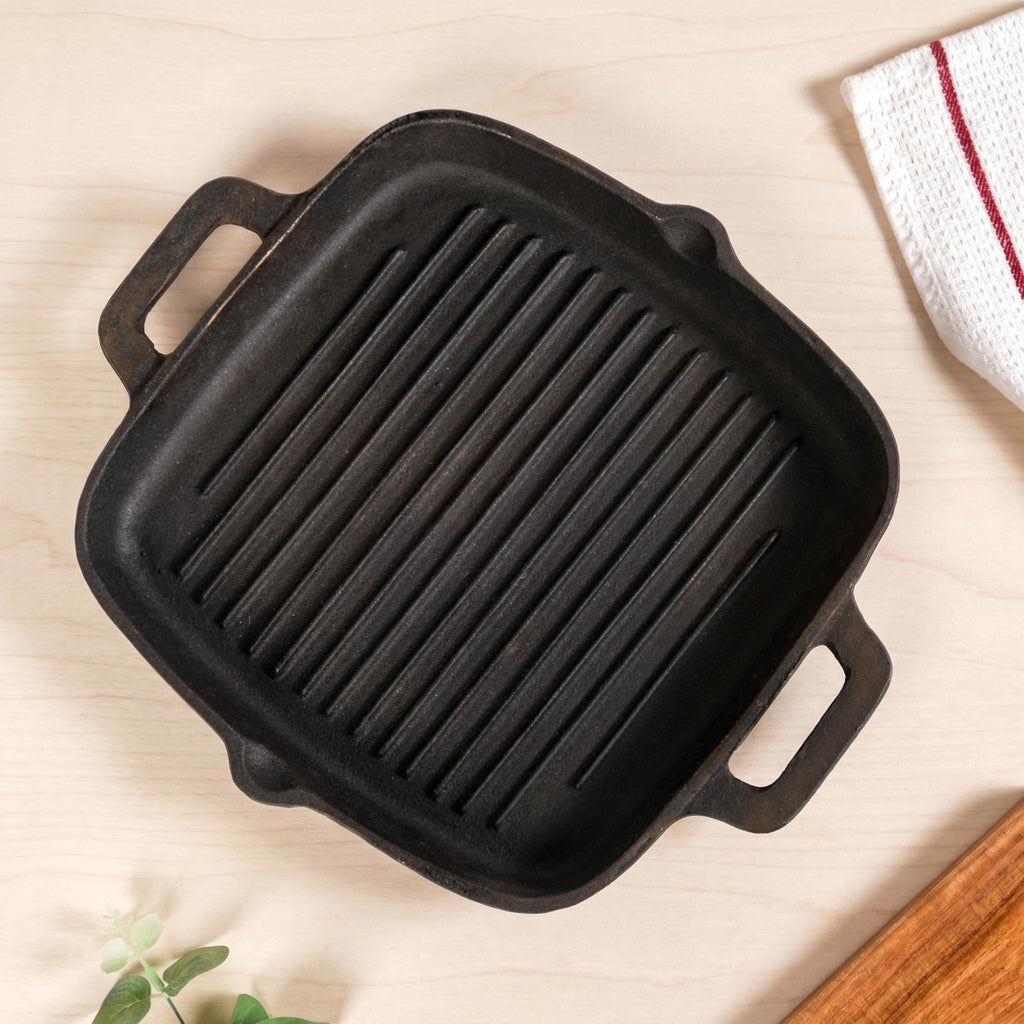 Cast Iron Grilling Pan With Side Handles Nestasia