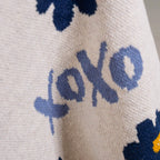 Castle Crown Alphabet Girls Fairytale Knitted Cotton Throw 150x128cm Nestasia