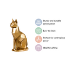 Cat Sculpture Gold For Home Decor Nestasia