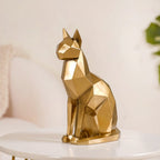 Cat Sculpture Gold For Home Decor Nestasia