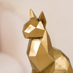 Cat Sculpture Gold For Home Decor Nestasia