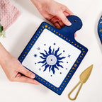 Celeste Sun Moon Cheeseboard With Knife Set Of 2 Nestasia