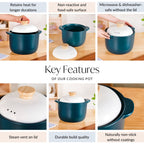 Cera Ceramic Soup Cooking Pot With White Lid 6000ml Nestasia