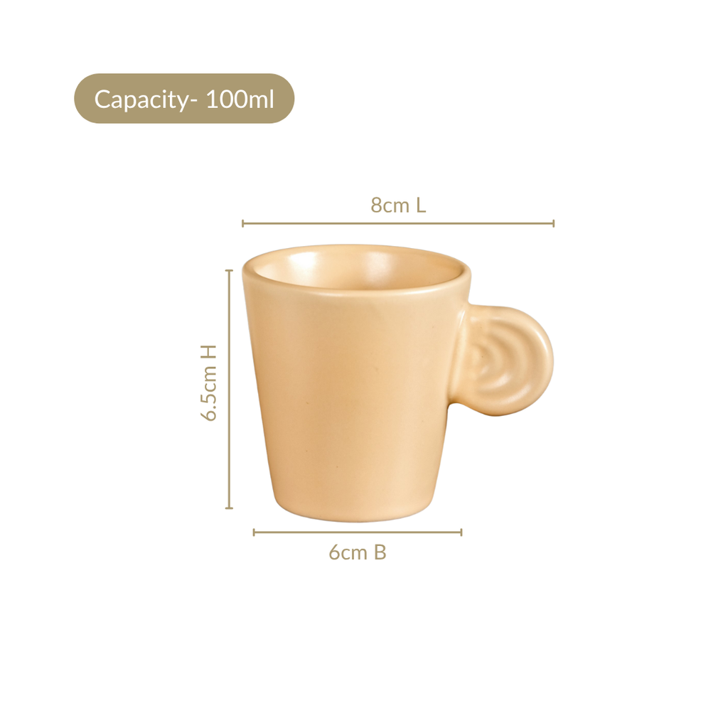 Ceramic Espresso Coffee Cup Set Of 4 100ml Nestasia