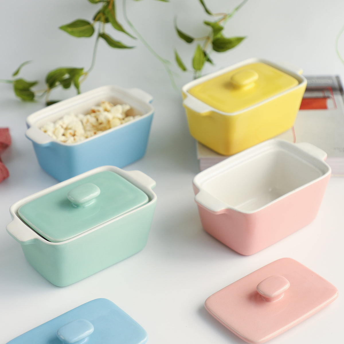 Ceramic Pastel Bowl- Rectangle Nestasia