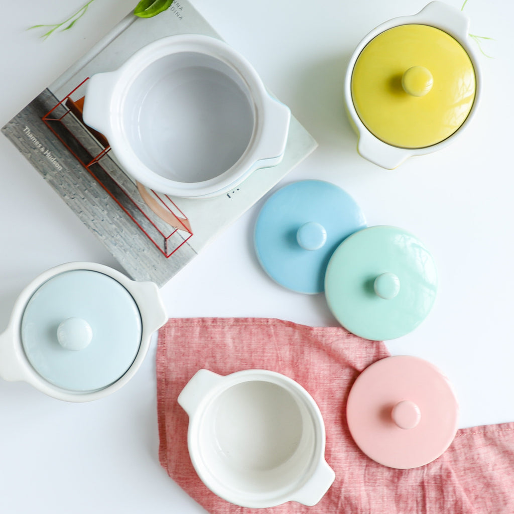 Ceramic Pastel Bowl- Round Nestasia