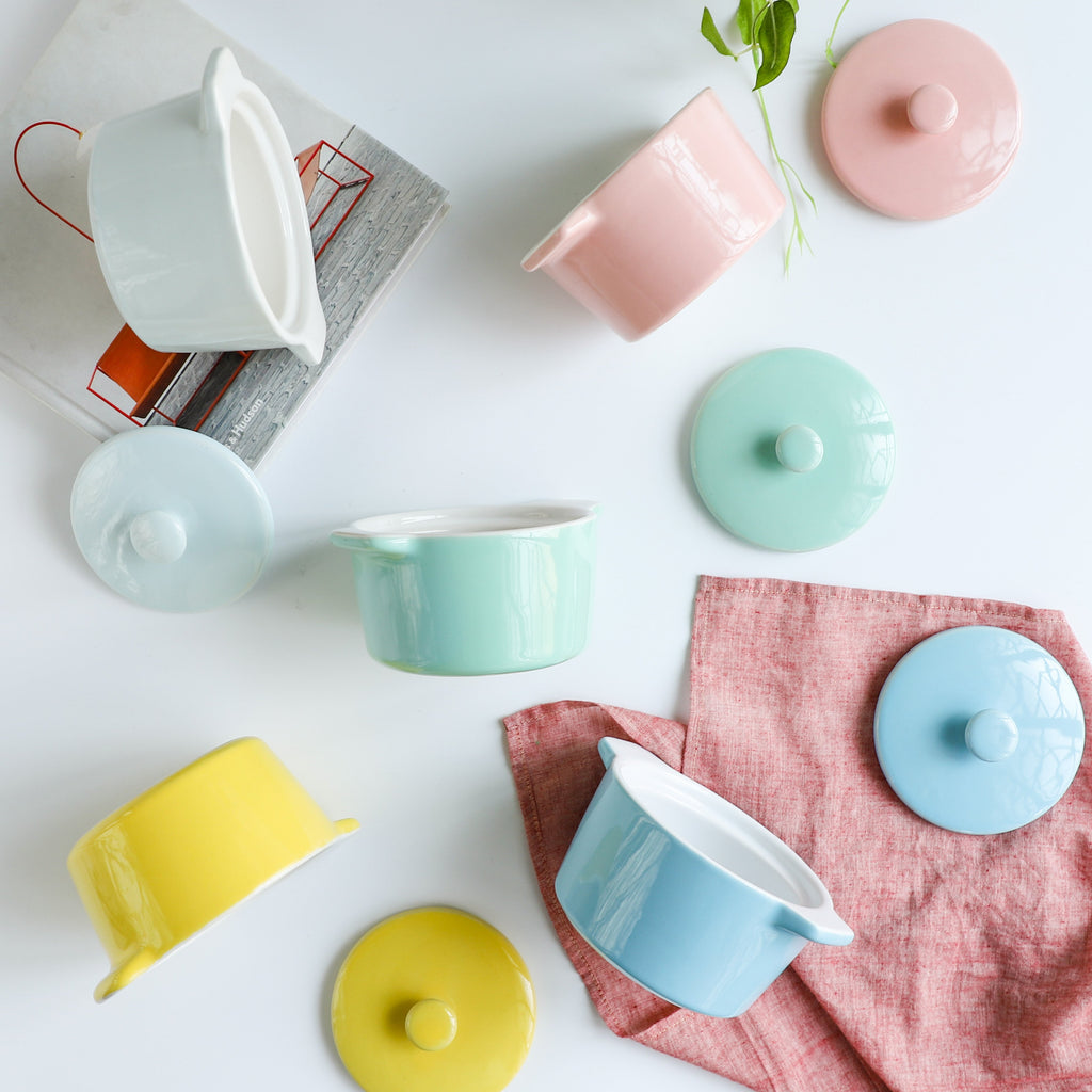 Ceramic Pastel Bowl- Round Nestasia