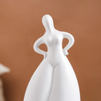Dancing Girl Akimbo Ceramic Showpiece Nestasia