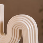 Nordic Wavy Ceramic Vase Beige Nestasia