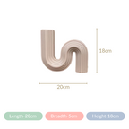 Nordic Wavy Ceramic Vase Beige Nestasia