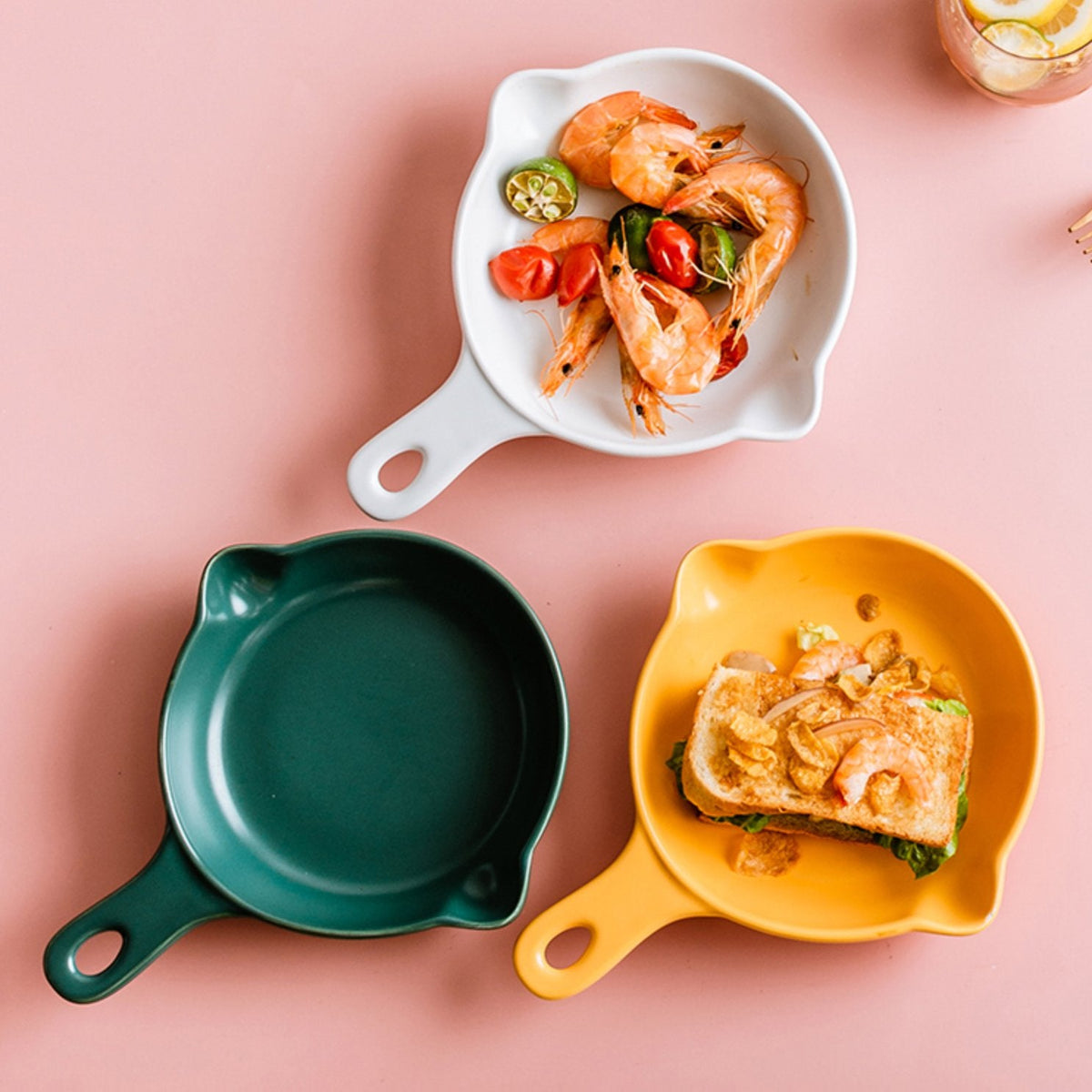 Yellow Ceramic Dish With Handle Nestasia