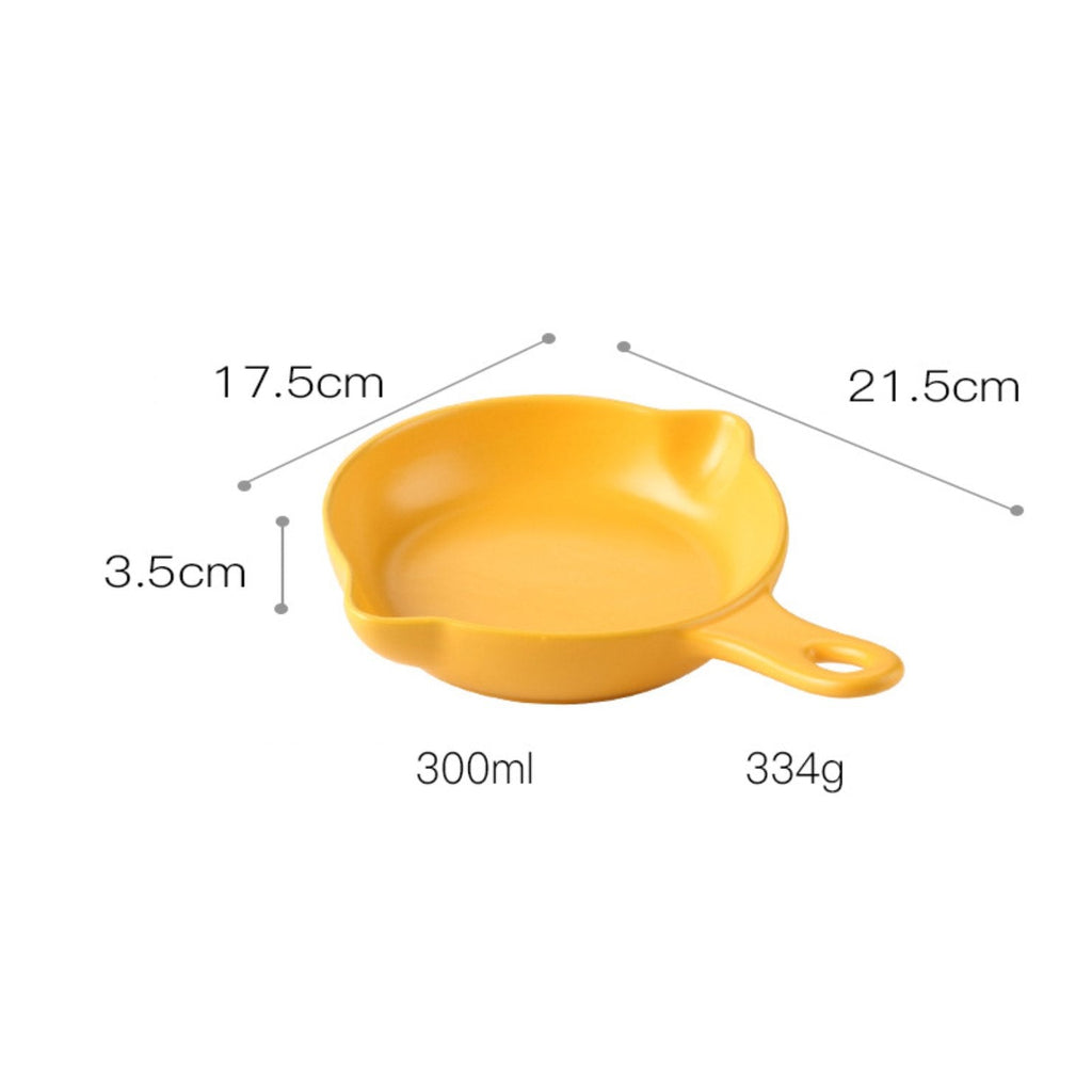 Yellow Ceramic Dish With Handle Nestasia