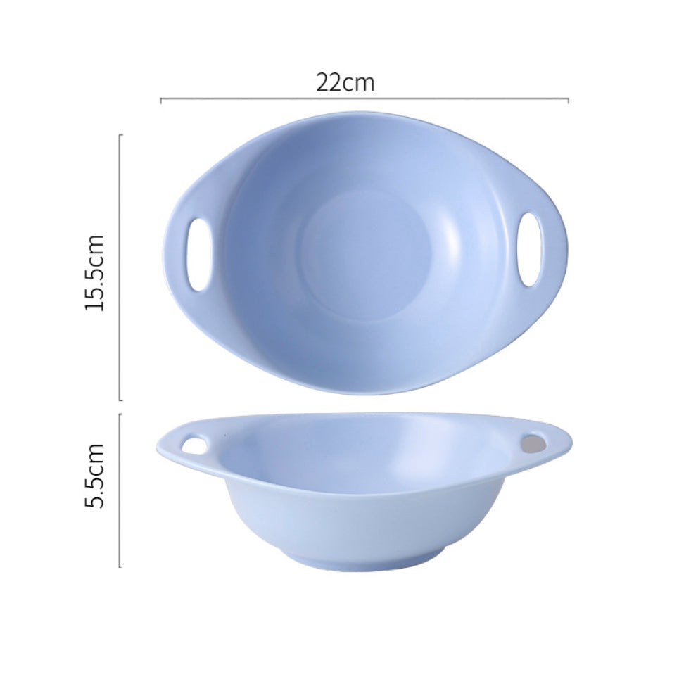 Modern Serving Bowl With Handle Blue Small Nestasia