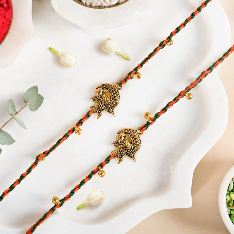 Chandra Ganesh Rakhi Duo Set Nestasia