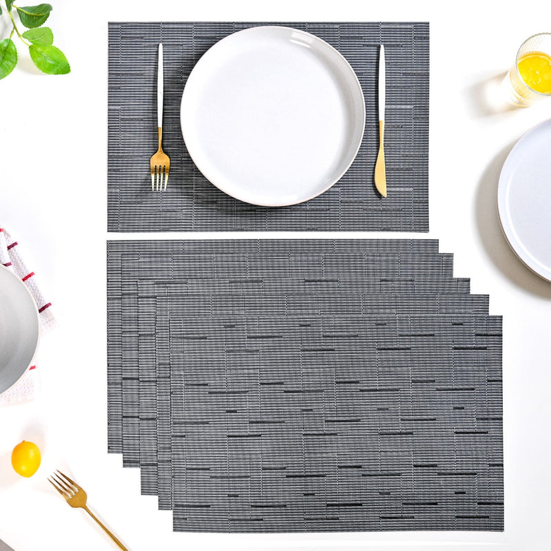 Charcoal Grey Placemat Set Of 6 Nestasia