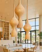 Minimalist Rattan Hanging Light for Hall and Living Area
