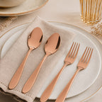Rose Gold PVD Coated Cutlery Set Of 12 Nestasia