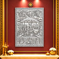 Govardhan Giridhari Krishna Silver Plated Copper Wall Hanging Vedansh Craft