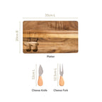 Cheese Board With Cheese Knife And Fork Nestasia