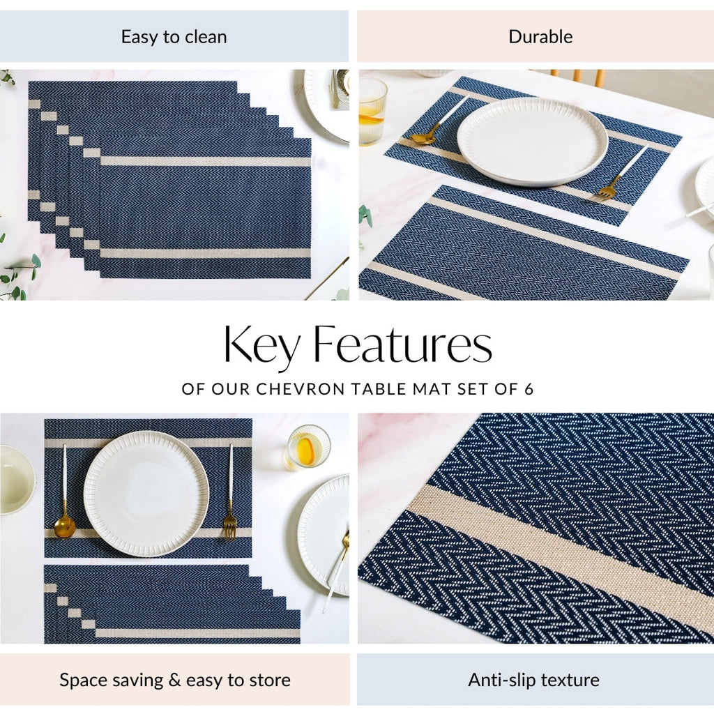 Chevron Table Mat Set Of 6 Nestasia