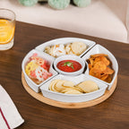 Chip And Dip White Ceramic Platter Nestasia