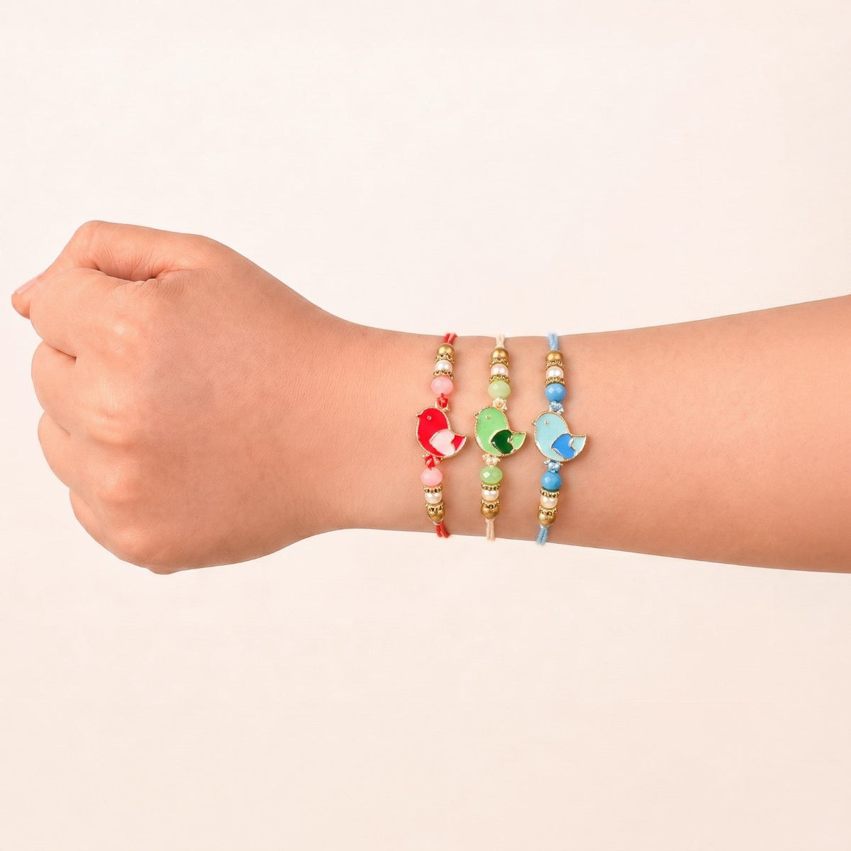 Chirpy Charm Trio Rakhi Gift Set Nestasia