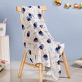 Chirpy Bluebird Knitted Cotton Throw For Toddlers 102x76cm Nestasia
