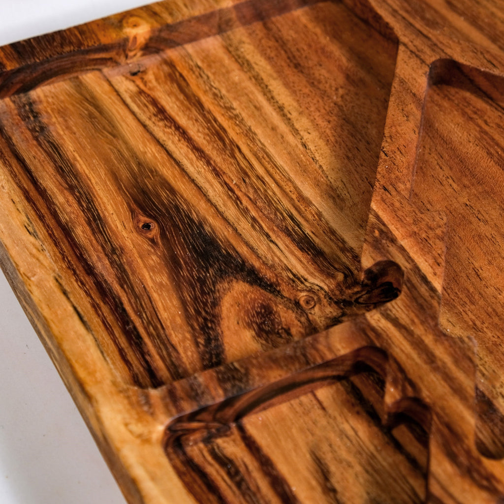 Christmas Tree Acacia Wood Serving Platter 30x30cm Nestasia