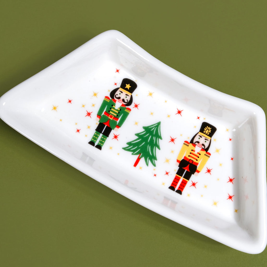 Nutcracker Tree Sectioned Platter Set Of 4 Nestasia