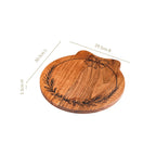 Christmas Wreath Acacia Serving Platter 30x29cm Nestasia