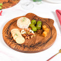 Christmas Wreath Acacia Serving Platter 30x29cm Nestasia