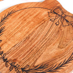 Christmas Wreath Acacia Serving Platter 30x29cm Nestasia