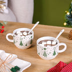 Christmas Cups Spoon Tree Platter Picks Gift Set Nestasia