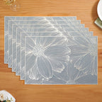 Chrome Blossom Table Mat Set Of 6 Nestasia