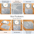 Chrome Blossom Table Mat Set Of 6 Nestasia