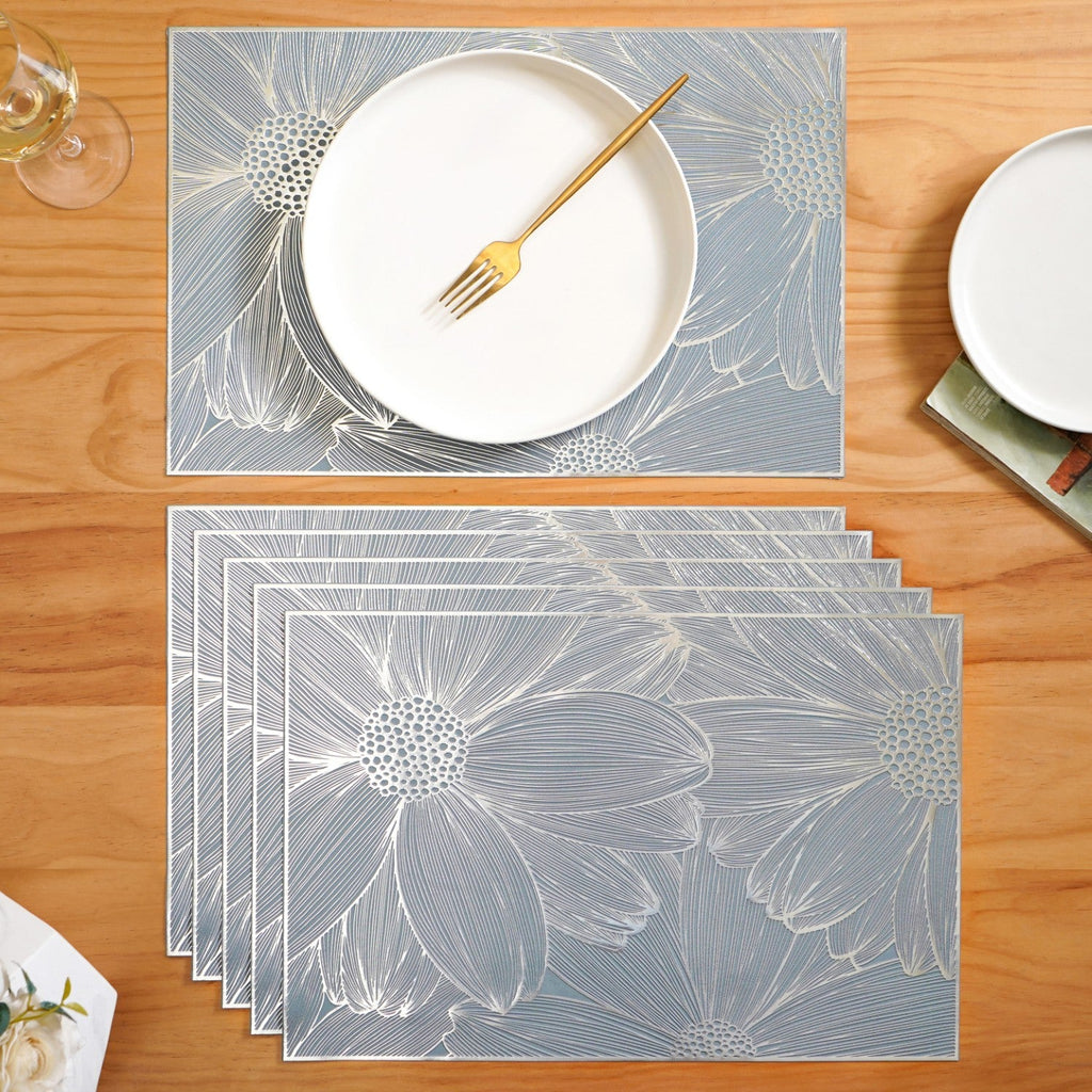 Chrome Blossom Table Mat Set Of 6 Nestasia