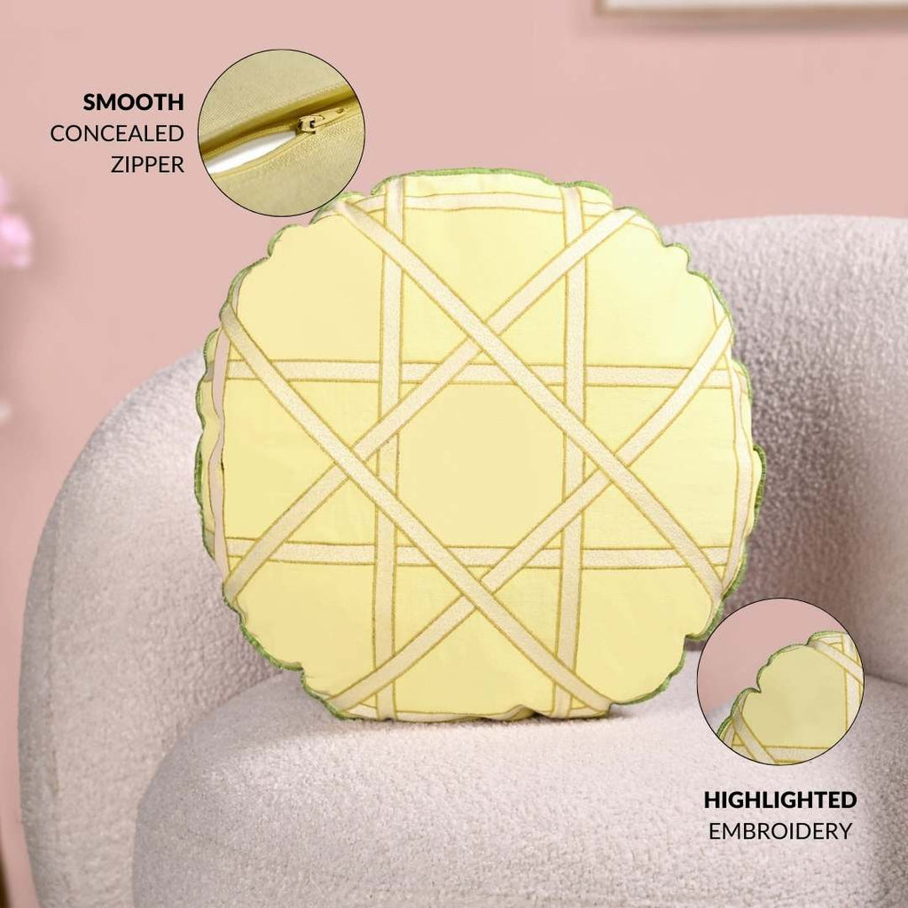 Citrine Stripes Cushion Cover 40cm Nestasia