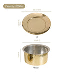 Pure Brass Patila With Lid 2000ml Nestasia