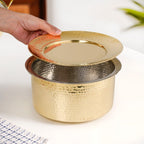 Pure Brass Patila With Lid 2000ml Nestasia