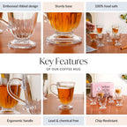 Classic Irish Coffee Glass Set Of 6 196ml Nestasia