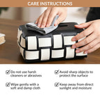 Classic Vegan Leather Tissue Box Black And White Nestasia