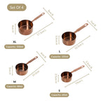 Cafecore Bronze Measuring Cups Set Of 4 Nestasia