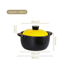Limonelle Ceramic Cooking Casserole With Lid Flame Safe 2300ml Nestasia