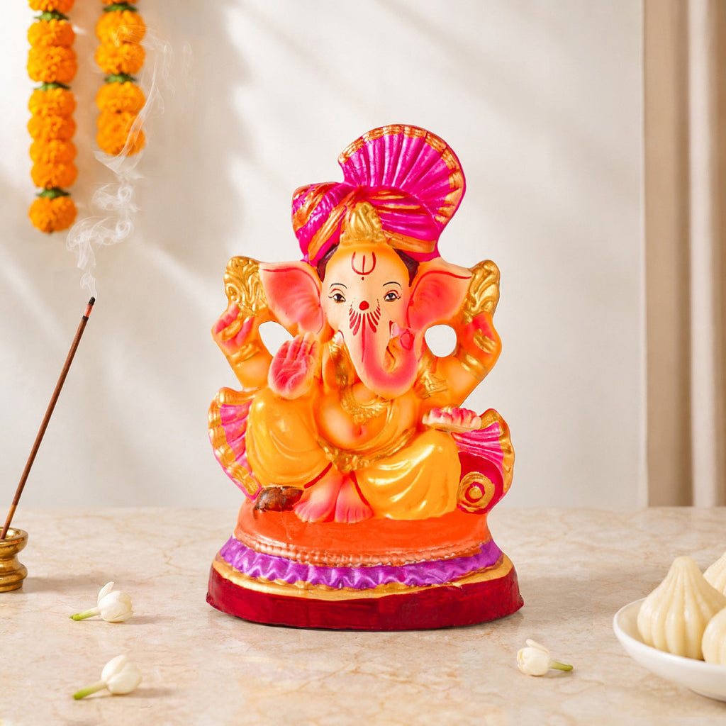 Clay Ecofriendly Ganesh Idol 27cm Nestasia
