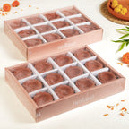 Petal Bordered Pure Terracotta Diyas Set Of 48 Nestasia